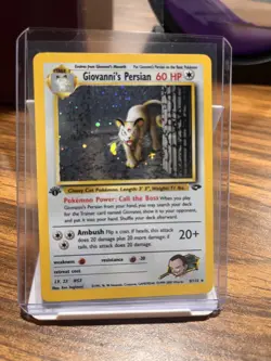 1st Edition Giovanni's Persian 11/132 Gym Challenge Holo Rare Pokemon Card NM/LP - Image 1