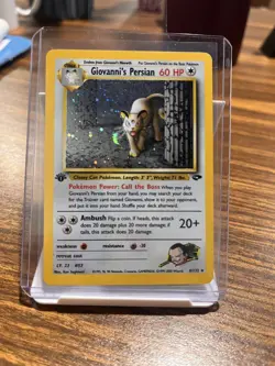 1st Edition Giovanni's Persian 11/132 Gym Challenge Holo Rare Pokemon Card NM/LP - Image 2