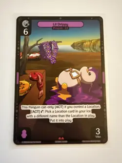 Vibes TCG Penguin Lil Drippy NON FOIL - Legend of the Lils Card # 112 - Image 1