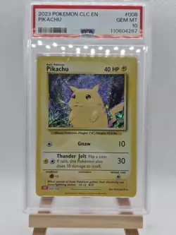 2023 POKEMON CLC-TRADING Card #008 PIKACHU PSA 10 - Image 1