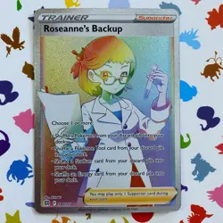 Roseanne's Backup 180/172 Brilliant Stars NM Rainbow Secret Rare Pokemon Card - Image 1