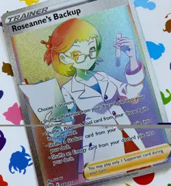 Roseanne's Backup 180/172 Brilliant Stars NM Rainbow Secret Rare Pokemon Card - Image 2