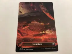 MTG Edge Of Eternities MOUNTAIN Borderless Galaxy Foil NM (9516) Graded Power - Image 1