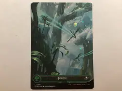 MTG Edge Of Eternities FOREST Borderless Galaxy Foil NM (9517) Graded Power - Image 1