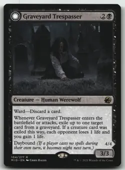 Graveyard Trespasser R Innistrad: Midnight Hunt 104 LP - Image 1