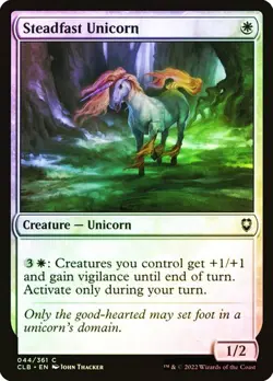 NM Foil Steadfast Unicorn, MTG, Baldur's Gate, Magic the Gathering, 44 - Image 1