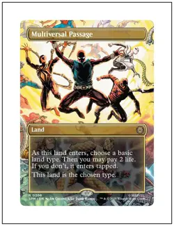 1x Multiversal Passage, Borderless Art, Magic the Gathering MTG NM - Image 1