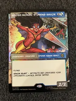 Magic MTG Spider-Woman, Stunning Savior (Borderless) Foil - Marvel's Spider-Man - Image 1