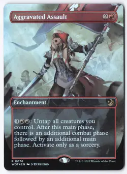 Aggravated Assault (Anime Borderless) R Wilds of Eldraine: Enchanting Tales 76 N - Image 1