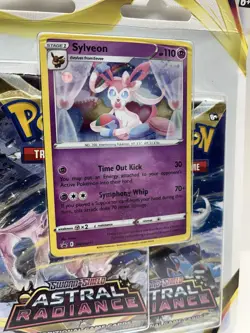 Pokemon TCG Astral Radiance 3-Pack Blister Lot 2x Sylveon + Eevee Promo Sealed - Image 3