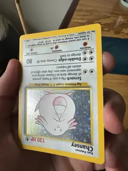 (MP) Chansey 3/102 Base Set Holo Rare Pokemon - Image 4