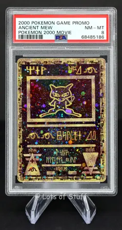 PSA 8 NM-MINT Ancient Mew Pokemon Movie 2000 Promo WOTC Swirl -86 - Image 1