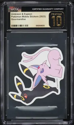 CGC 10 Pristine - Umbreon & Espeon - Pokemon Gourmandise Mobile Sticker 2023 - Image 2