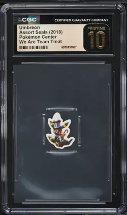 CGC 10 Pristine - Halloween Umbreon - Pokemon Center Japanese Flake Sticker - Image 1