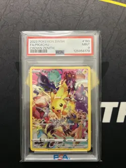 2023 Pokemon Sword & Shield Crown Zenith Secret Rare Pikachu 160/159 PSA 9 - Image 1