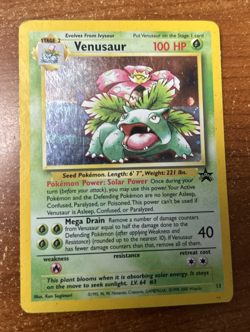 Pokemon TCG Venusaur #13 WOTC, Black Star Promo Holo Rare MP - Image 1