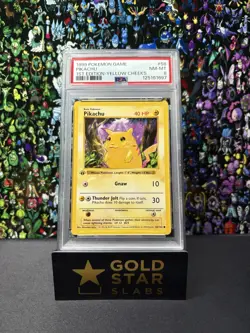 1999 Pokemon Pikachu 1st Edition-Yellow Cheeks #58 PSA 8 - Image 1