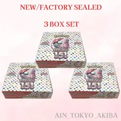 Pokemon Scarlet & Violet Expansion Pack Pokemon Card 151 Box set of 3 Japanese - Image 1