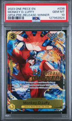 Monkey.D.Luffy (Pre-Release Tournament) (Winner) P-036 One Piece Promotion Cards - Image 1