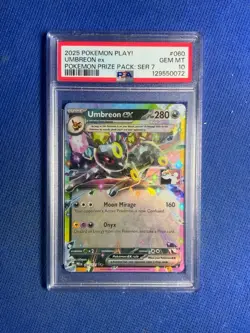 2025 Pokemon Play Umbreon ex 060/131 Prize Pack Series Cards Holo PSA 10 - Image 1