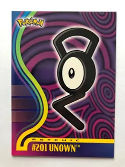 Unown # 201 Pokemon Card Topps TV Animation Edition - Image 1