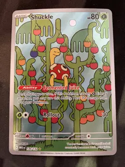 Shuckle 136/132 Illustration Rare Me01: Mega Evolution Pokemon Card Full Art - Image 1