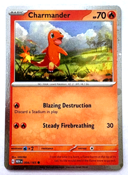 Charmander Cosmos Holo 004/165 Scarlet & Violet 151 - Pokemon TCG Card - NM - Image 1
