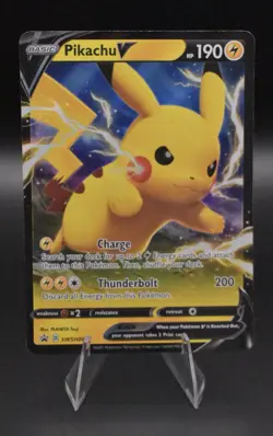 Pikachu v SWSH061 Holo Promo Card Sword & Shield US Seller 💎NM💎 - Image 1
