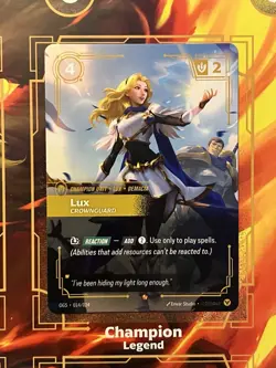 Lux Crownguard Riftbound Proving Grounds Exclusive Origins TCG Card NM - Image 1