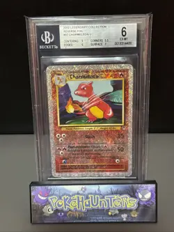 Pokemon Card Charmeleon 37/110 Reverse Holo Legendary Collection Set BECKETT 6 - Image 1