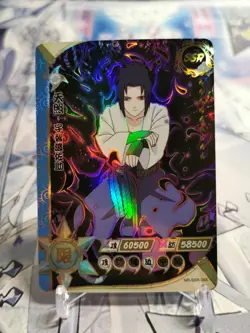 Naruto Kayou CCG - Sasuke Uchiha NR SSR 055 Holo Rare Anime Card - Image 1