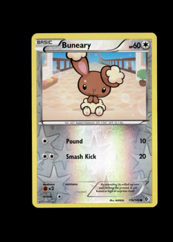 Pokemon 2012 Moderate Play Buneary Boundaries Crossed REVERSE 116/149 Card - Image 1