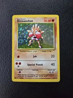1999 Pokemon Base Set Unlimited Vintage Holo Lot Of 3 Cards Poliwrath Hitmonchan - Image 5