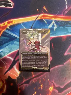 MTG Terra, Herald of Hope (Borderless) (Surge Foil) Commander: Final Fantasy NM - Image 1