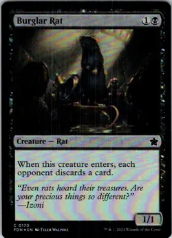 Burglar Rat 170 C Foundations NM Foil MTG - Image 1