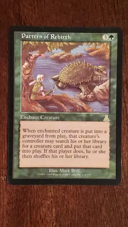 Pattern of Rebirth Urza's Destiny EX/LP 115/143 MTG Magic the Gathering Rare - Image 1