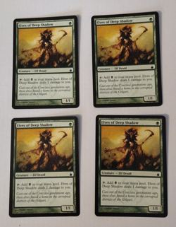 ELVES OF DEEP SHADOW MTG RAVNICA CITY OF GUILDS COMMON X4 LIGHT PLAY - Image 1