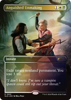1 x Anguished Unmaking (1800) - Rainbow Foil - Secret Lair - NM-Mint - MTG - Image 1
