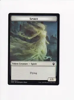2020 MTG MAGIC THE GATHERING COMMANDER LEGENDS CMR TOKEN SPIRIT - Image 1