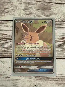 Pokemon Eevee GX TCG Full Art Holo Black Star Promo SM233 Sun - Image 1