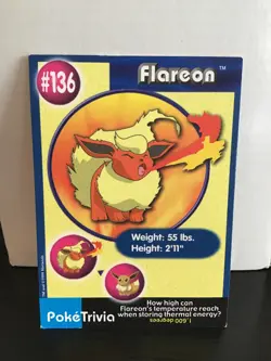 Flareon #136 Pokemon Burger King Promo PokeTrivia - Image 1