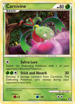 Carnivine 16/102 Rare | HS-Triumphant | Pokemon Card - Image 1