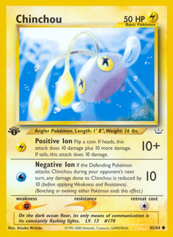 Chinchou 42/64 Common | Neo Revelation | Pokemon Card - Image 1