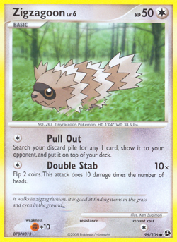 Zigzagoon 96/106 Common | Great Encounters | Pokemon Card - Image 1