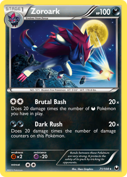 Zoroark 71/108 Rare | Dark Explorers | Pokemon Card - Image 1