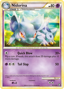 Nidorina 45/102 Uncommon | HS-Triumphant | Pokemon Card - Image 1