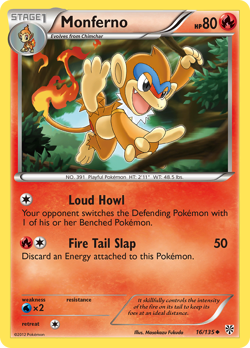 Monferno 16/135 Uncommon | Plasma Storm | Pokemon Card - Image 1