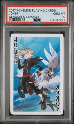 PSA 10 - Gladion & Silvally Joker - Lillie & Friends Pokemon Poker Playing Card - Image 1