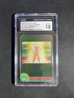 CGC 10 - Super Saiyan Goku #011 3D Morinaga Dragon Ball Z Wafer Cards Part 1 Gem - Image 1