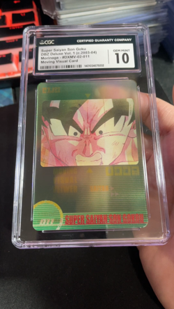 CGC 10 - Super Saiyan Goku #011 3D Morinaga Dragon Ball Z Wafer Cards Part 1 Gem - Image 2